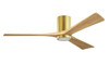 Matthews Fan Company - IR3HLK-BRBR-LM-60 - 60" Ceiling Fan - Irene-3HLK - Brushed Brass