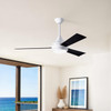 Matthews Fan Company - DA-WH-BK - 52" Ceiling Fan - Donaire - Gloss White