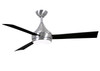 Matthews Fan Company - DA-BS-BK - 52" Ceiling Fan - Donaire - Brushed Stainless