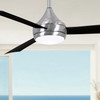 Matthews Fan Company - DA-BS-BK - 52" Ceiling Fan - Donaire - Brushed Stainless