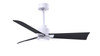 Matthews Fan Company - AKLK-MWH-BK-42 - 42" Ceiling Fan - Alessandra - LK - Matte White