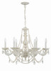 Crystorama - 5026-AW-CL-MWP - Six Light Chandelier - Paris Market - Antique White