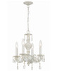 Crystorama - 5024-AW-CL-SAQ - Four Light Mini Chandelier - Paris Market - Antique White