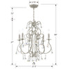 Crystorama - 5016-OS-CL-S - Six Light Chandelier - Ashton - Olde Silver
