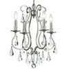 Crystorama - 5014-OS-CL-S - Four Light Mini Chandelier - Ashton - Olde Silver