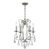 Crystorama - 5014-OS-CL-MWP - Four Light Mini Chandelier - Ashton - Olde Silver