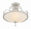 Crystorama - 5010-OS-CL-MWP - Three Light Semi Flush Mount - Ashton - Olde Silver