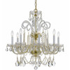 Crystorama - 5008-PB-CL-MWP - Eight Light Chandelier - Traditional Crystal - Polished Brass
