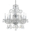 Crystorama - 5008-CH-CL-MWP - Eight Light Chandelier - Traditional Crystal - Polished Chrome