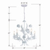 Crystorama - 4815-WW - Five Light Chandelier - Southport - Wet White
