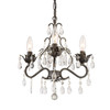 Crystorama - 4534-EB-CL-SAQ - Three Light Mini Chandelier - Paris Market - English Bronze