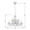Crystorama - 4479-CH-CL-SAQ - 12 Light Chandelier - Maria Theresa - Polished Chrome