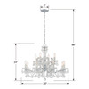 Crystorama - 4479-CH-CL-MWP - 12 Light Chandelier - Maria Theresa - Polished Chrome