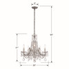Crystorama - 4476-CH-CL-S - Five Light Mini Chandelier - Maria Theresa - Polished Chrome
