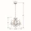 Crystorama - 4474-CH-CL-MWP - Four Light Mini Chandelier - Maria Theresa - Polished Chrome
