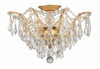 Crystorama - 4457-GA-CL-S - Five Light Flush Mount - Filmore - Antique Gold