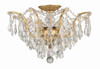 Crystorama - 4457-GA-CL-MWP - Five Light Flush Mount - Filmore - Antique Gold