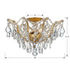 Crystorama - 4457-GA-CL-MWP - Five Light Flush Mount - Filmore - Antique Gold