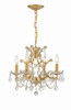 Crystorama - 4454-GA-CL-MWP - Four Light Mini Chandelier - Filmore - Antique Gold