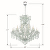 Crystorama - 4424-CH-CL-MWP - 25 Light Chandelier - Maria Theresa - Polished Chrome