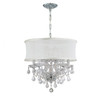 Crystorama - 4415-CH-SMW-CLQ - Six Light Mini Chandelier - Brentwood - Polished Chrome