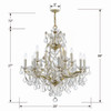 Crystorama - 4412-GD-CL-I - 13 Light Chandelier - Maria Theresa - Gold
