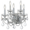 Crystorama - 4404-CH-CL-S - Five Light Wall Sconce - Maria Theresa - Polished Chrome
