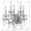 Crystorama - 4404-CH-CL-MWP - Five Light Wall Sconce - Maria Theresa - Polished Chrome