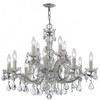 Crystorama - 4379-CH-CL-MWP - 12 Light Chandelier - Maria Theresa - Polished Chrome