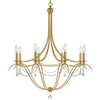 Crystorama - 428-GA - Eight Light Chandelier - Metro - Antique Gold