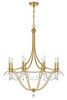 Crystorama - 428-GA - Eight Light Chandelier - Metro - Antique Gold