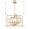 Crystorama - 336-GA - Five Light Chandelier - Capri - Antique Gold