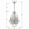 Crystorama - 3224-CH-CL-I - Four Light Mini Chandelier - Imperial - Polished Chrome