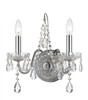 Crystorama - 3222-CH-CL-SAQ - Two Light Wall Sconce - Imperial - Polished Chrome