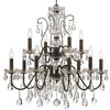 Crystorama - 3029-EB-CL-MWP - 12 Light Chandelier - Butler - English Bronze