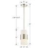 Crystorama - 290-PN - One Light Pendant - Grayson - Polished Nickel