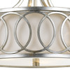 Crystorama - 285-SA - Three Light Semi Flush Mount - Graham - Antique Silver