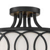 Crystorama - 285-MK - Three Light Semi Flush Mount - Graham - Matte Black