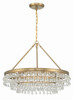 Crystorama - 237-VG - Six Light Chandelier - Calypso - Vibrant Gold