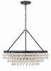 Crystorama - 237-MK - Six Light Chandelier - Calypso - Matte Black