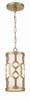 Crystorama - 2260-AG - One Light Pendant - Jennings - Aged Brass