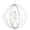 Crystorama - 2246-PN_NOSHADE - Eight Light Chandelier - Sylvan - Polished Nickel