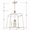Crystorama - 2244-PN_NOSHADE - Four Light Chandelier - Sylvan - Polished Nickel