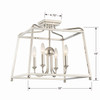 Crystorama - 2243-PN_NOSHADE - Four Light Semi Flush Mount - Sylvan - Polished Nickel