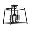 Crystorama - 2243-BF_NOSHADE - Four Light Semi Flush Mount - Sylvan - Black Forged