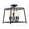 Crystorama - 2243-BF - Four Light Semi Flush Mount - Sylvan - Black Forged