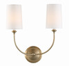 Crystorama - 2242-VG - Two Light Wall Sconce - Sylvan - Vibrant Gold