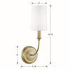 Crystorama - 2241-VG - One Light Wall Sconce - Sylvan - Vibrant Gold