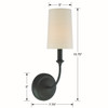 Crystorama - 2241-DB - One Light Wall Sconce - Sylvan - Dark Bronze