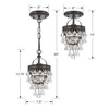 Crystorama - 131-VZ - One Light Mini Chandelier - Calypso - Vibrant Bronze